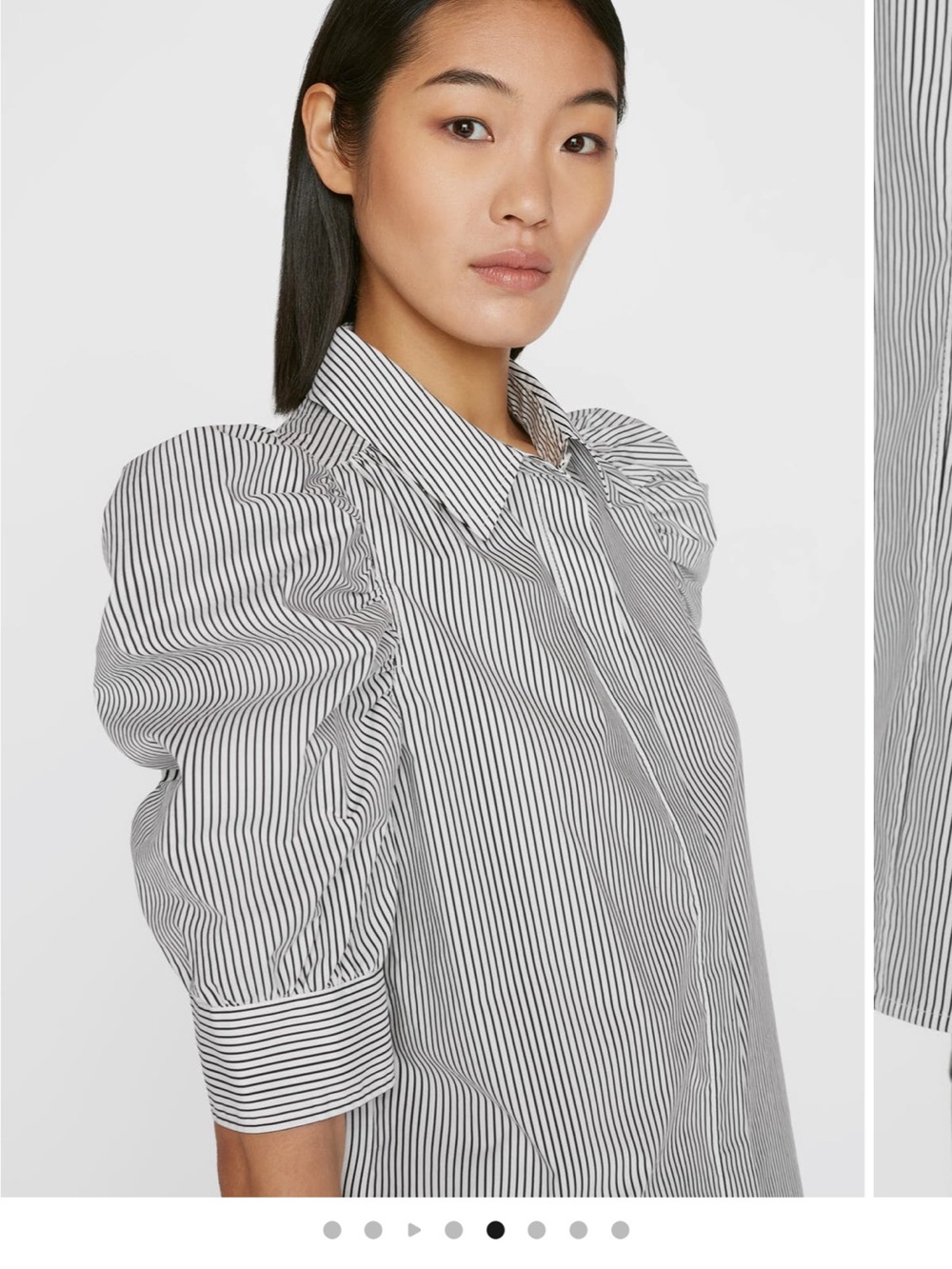 FRAME
Stripe Puff Sleeve Organic
Cotton Button-Up Shirt